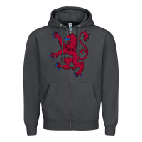 Smoke lion rampant of scotland, royal banner, royal arms, scottish pride Zipper Hoodie - linhVisuals