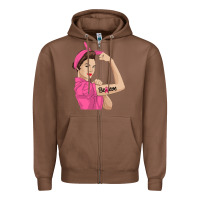 Chestnut believe cancer awareness women gift Zipper Hoodie - linhVisuals