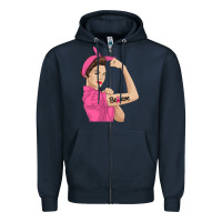 Navy believe cancer awareness women gift Zipper Hoodie - linhVisuals