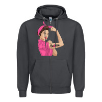 Smoke believe cancer awareness women gift Zipper Hoodie - linhVisuals
