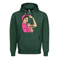 Sports Green believe cancer awareness women gift Zipper Hoodie - linhVisuals