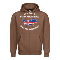 Chestnut what part of eyjafjallajökull don't you understand raglan baseball te Zipper Hoodie - linhVisuals
