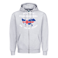 Heather Grey what part of eyjafjallajökull don't you understand raglan baseball te Zipper Hoodie - linhVisuals
