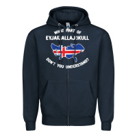 Navy what part of eyjafjallajökull don't you understand raglan baseball te Zipper Hoodie - linhVisuals