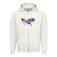 Oatmeal Heather what part of eyjafjallajökull don't you understand raglan baseball te Zipper Hoodie - linhVisuals