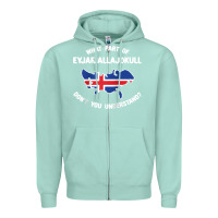 Seafoam what part of eyjafjallajökull don't you understand raglan baseball te Zipper Hoodie - linhVisuals