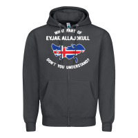 Smoke what part of eyjafjallajökull don't you understand raglan baseball te Zipper Hoodie - linhVisuals