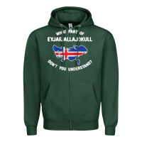 Sports Green what part of eyjafjallajökull don't you understand raglan baseball te Zipper Hoodie - linhVisuals