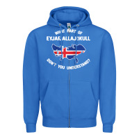 True Royal what part of eyjafjallajökull don't you understand raglan baseball te Zipper Hoodie - linhVisuals