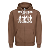Chestnut we're here for the foursome funny sarcasm golf lover golfer t shirt Zipper Hoodie - linhVisuals