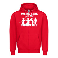 Red we're here for the foursome funny sarcasm golf lover golfer t shirt Zipper Hoodie - linhVisuals