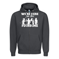 Smoke we're here for the foursome funny sarcasm golf lover golfer t shirt Zipper Hoodie - linhVisuals