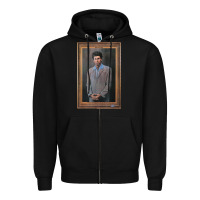 Black seinfeld the kramer portrait t shirt Zipper Hoodie - linhVisuals