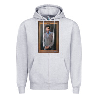 Heather Grey seinfeld the kramer portrait t shirt Zipper Hoodie - linhVisuals