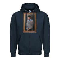 Navy seinfeld the kramer portrait t shirt Zipper Hoodie - linhVisuals