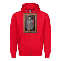 Red seinfeld the kramer portrait t shirt Zipper Hoodie - linhVisuals