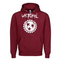 Burgundy whitechapel dbfc t shirt Zipper Hoodie - linhVisuals