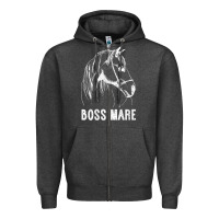 Charcoal Heather womens boss mare horseback riding equestrians men horse women gift v n Zipper Hoodie - linhVisuals