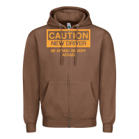 Chestnut caution new student driver funny Zipper Hoodie - linhVisuals
