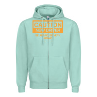 Seafoam caution new student driver funny Zipper Hoodie - linhVisuals