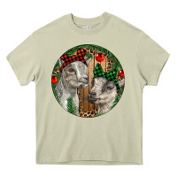 Mossy Baby Goats Christmas Heavy Core Tee - RanaPortraitStore