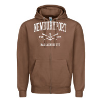 Newburyport Ma Vintage Crossed Oars & Boat Anchor Sports T Shirt Zipper Hoodie | Teevron