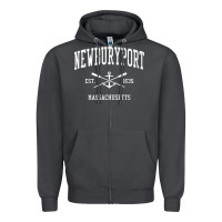 Smoke newburyport ma vintage crossed oars & boat anchor sports t shirt Zipper Hoodie - linhVisuals