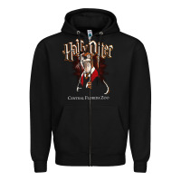 Black hairy otter [tb] Zipper Hoodie - linhVisuals