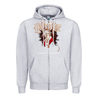 Heather Grey hairy otter [tb] Zipper Hoodie - linhVisuals