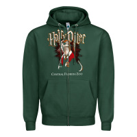 Sports Green hairy otter [tb] Zipper Hoodie - linhVisuals
