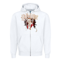 White hairy otter [tb] Zipper Hoodie - linhVisuals