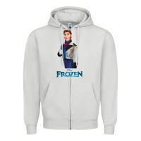 Dove Grey hans frozen Zipper Hoodie - linhVisuals
