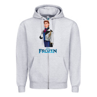 Heather Grey hans frozen Zipper Hoodie - linhVisuals