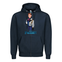 Navy hans frozen Zipper Hoodie - linhVisuals
