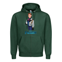 Sports Green hans frozen Zipper Hoodie - linhVisuals