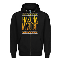 Black hakuna mafuckit [tb] Zipper Hoodie - linhVisuals