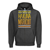 Charcoal Heather hakuna mafuckit [tb] Zipper Hoodie - linhVisuals