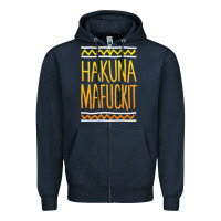 Navy hakuna mafuckit [tb] Zipper Hoodie - linhVisuals