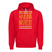 Red hakuna mafuckit [tb] Zipper Hoodie - linhVisuals