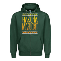 Sports Green hakuna mafuckit [tb] Zipper Hoodie - linhVisuals