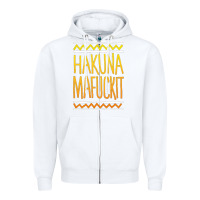 White hakuna mafuckit [tb] Zipper Hoodie - linhVisuals