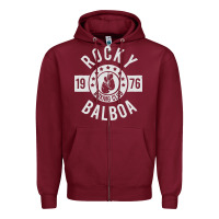 Burgundy rocky boxing club Zipper Hoodie - linhVisuals
