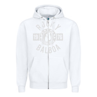 White rocky boxing club Zipper Hoodie - linhVisuals
