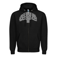 Black oakland california hoodie   oak tree Zipper Hoodie - linhVisuals