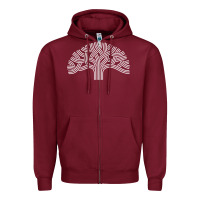 Burgundy oakland california hoodie   oak tree Zipper Hoodie - linhVisuals