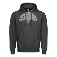 Charcoal Heather oakland california hoodie   oak tree Zipper Hoodie - linhVisuals
