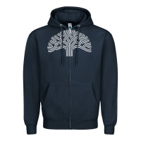 Navy oakland california hoodie   oak tree Zipper Hoodie - linhVisuals