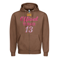 Chestnut official 13 teenager cute 13th birthday ideas for girls t shirt Zipper Hoodie - linhVisuals