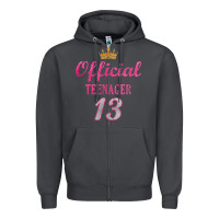 Smoke official 13 teenager cute 13th birthday ideas for girls t shirt Zipper Hoodie - linhVisuals