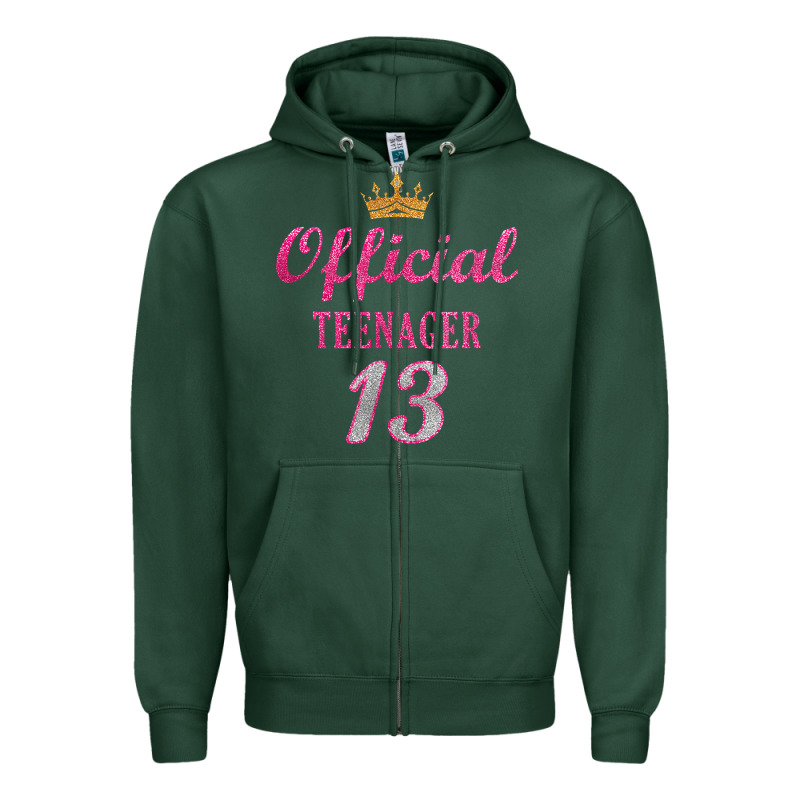 Official 13 Teenager Cute 13th Birthday Ideas For Girls T Shirt Zipper Hoodie by linhVisuals | Teevron
